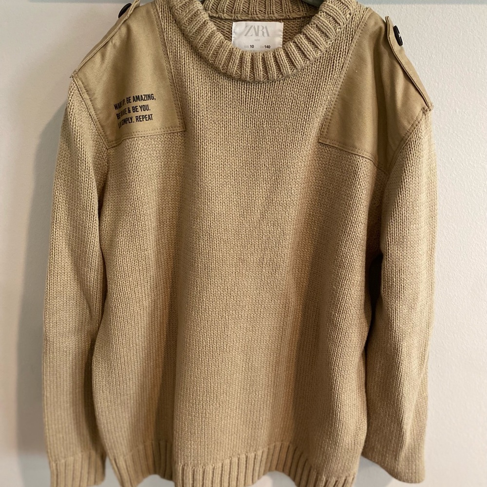 Zara Boys size 10 - cozy, thick tan sweater